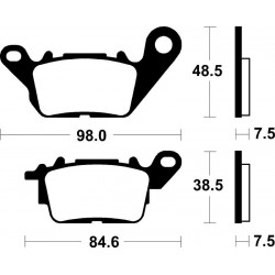 1022685-ME358 : Hintere Bremsbeläge TECNIUM Organisch - ME358 Yamaha Scooter MAX