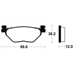 1023201-MSS268 : TECNIUM Hintere Bremsbeläge aus gesintertem Metall - MSS268 Yamaha Scooter MAX