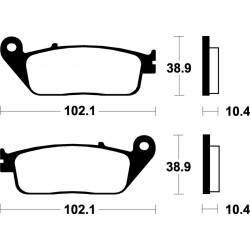 1022618-ME154 : Plaquettes de frein avant TECNIUM organique - ME154 Yamaha Scooter MAX