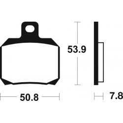 1022647-ME230 : Plaquettes de frein arrière TECNIUM organique - ME230 Yamaha Scooter MAX