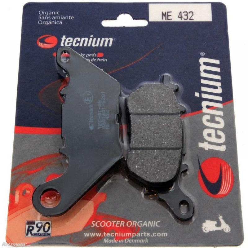 1121494-ME432 : TECNIUM Organic Rear Brake Pads - ME432 Yamaha Scooter MAX