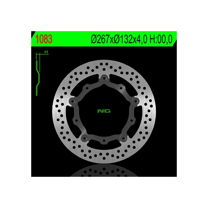 1024312-1083 : Vordere Bremsscheibe NG BRAKES rund schwimmend Yamaha Scooter MAX