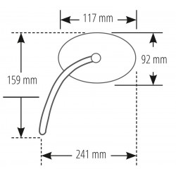 1122915001-301-363 : Set di specchietti retrovisori HIGHSIDER pro Esagano-RS Yamaha Scooter MAX