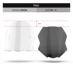 BULLE02454 : Pantalla RX-H BCD Design Yamaha Scooter MAX